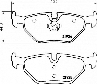 HELLA PAGID 8db355008761 -  Комплект тормозных колодок, дисковый тормоз